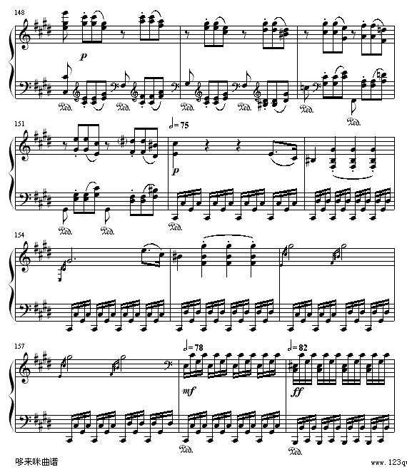 月光(第三乐章)-贝多芬钢琴曲谱（图13）