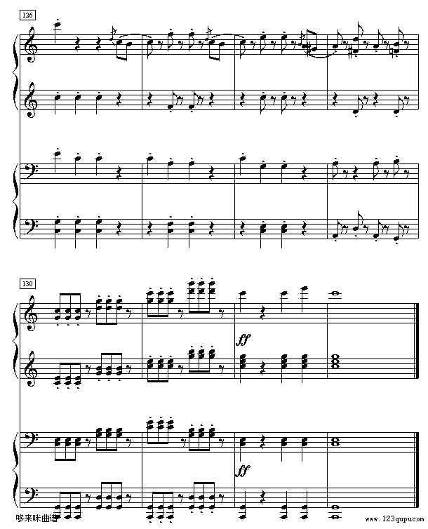 拉德斯基进行曲-约翰·斯特劳斯钢琴曲谱（图16）