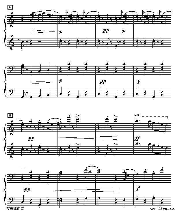 拉德斯基进行曲-约翰·斯特劳斯钢琴曲谱（图6）