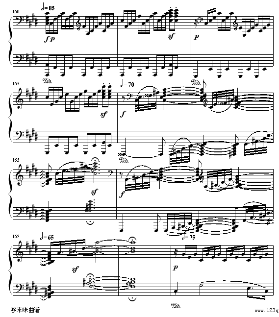 月光(第三乐章)-贝多芬钢琴曲谱（图14）