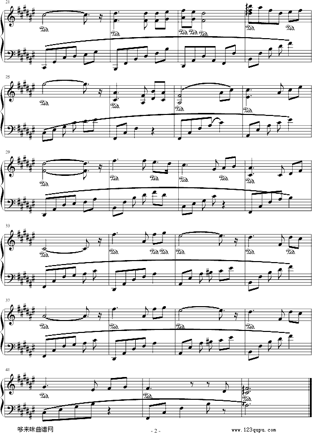 初雪-迟早版-班得瑞钢琴曲谱（图2）