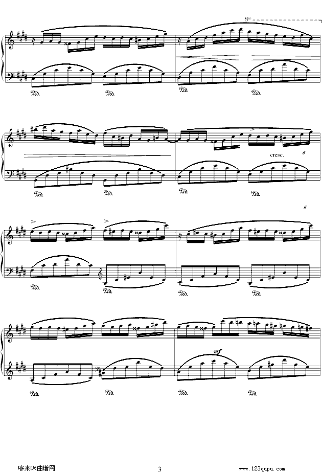 幻想即兴曲Op.66-肖邦钢琴曲谱（图3）