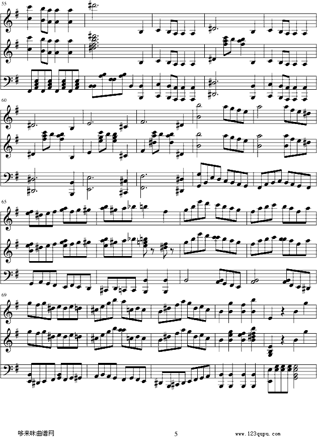 e小调小提琴协奏曲-门德尔松钢琴曲谱（图5）