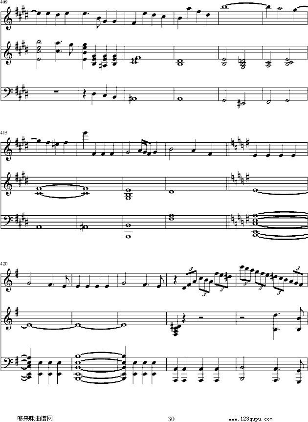 e小调小提琴协奏曲-门德尔松钢琴曲谱（图30）