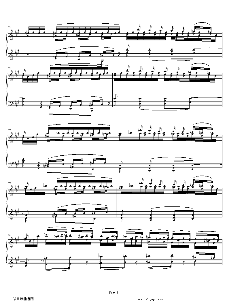 超凡练习曲 鬼火-李斯特钢琴曲谱（图5）