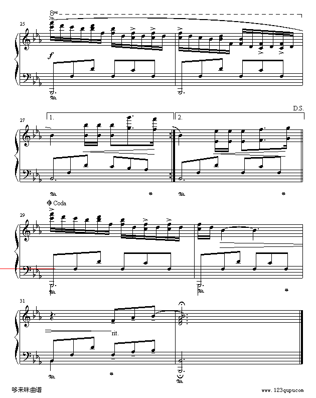 杜兰的微笑-克莱德曼钢琴曲谱（图3）