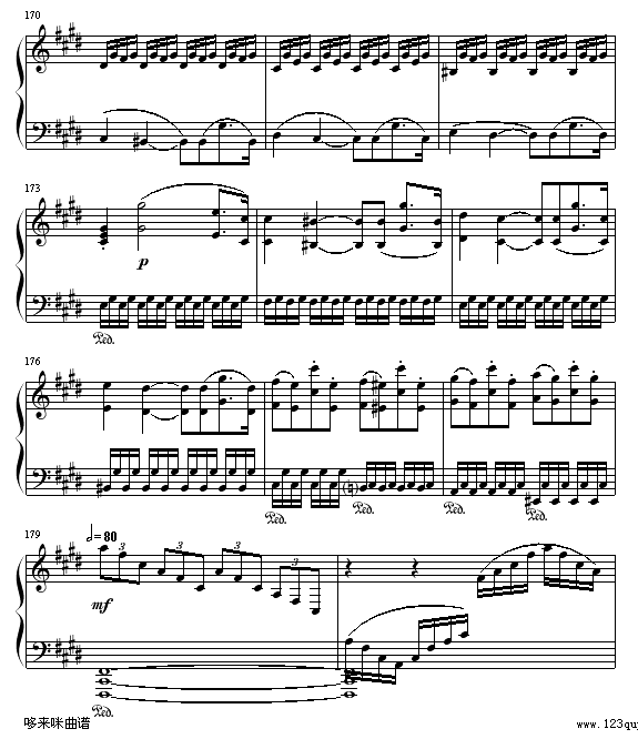 月光(第三乐章)-贝多芬钢琴曲谱（图15）