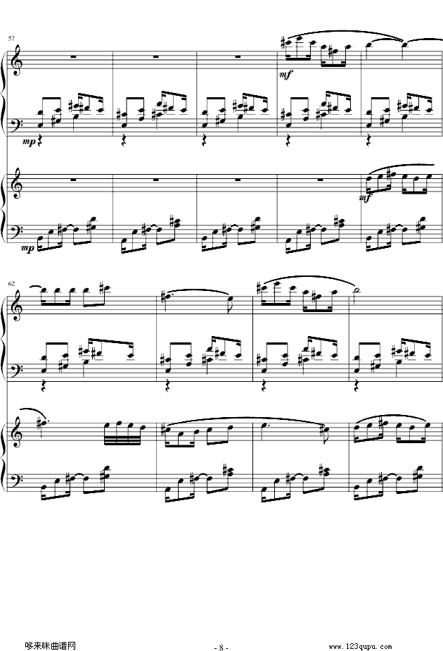 爵士双钢琴奏鸣曲第三乐章-米约钢琴曲谱（图8）