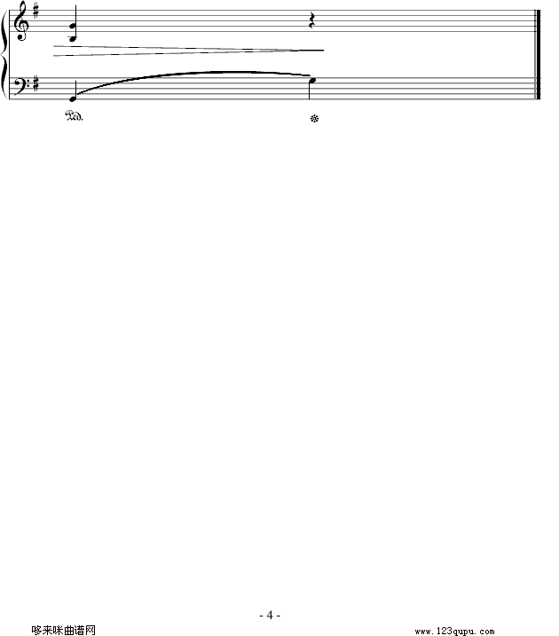 G大调小步舞曲-贝多芬钢琴曲谱（图4）