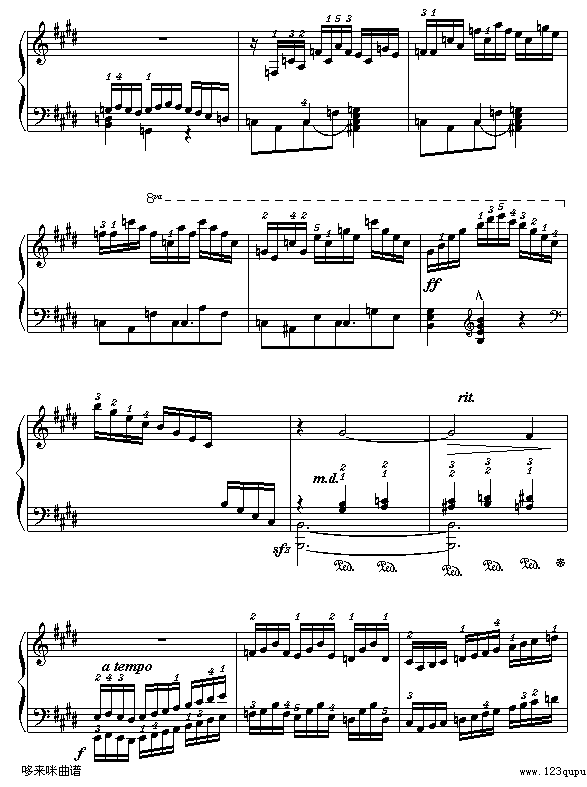 E大调练习曲-莫什科夫斯基钢琴曲谱（图7）
