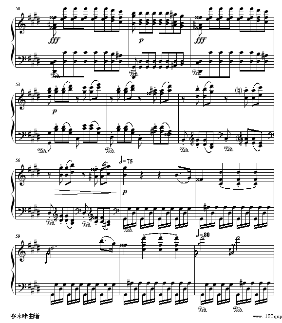 月光(第三乐章)-贝多芬钢琴曲谱（图5）