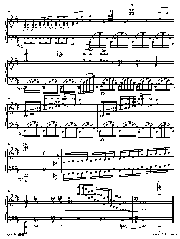 白纱之夜-克莱德曼钢琴曲谱（图5）