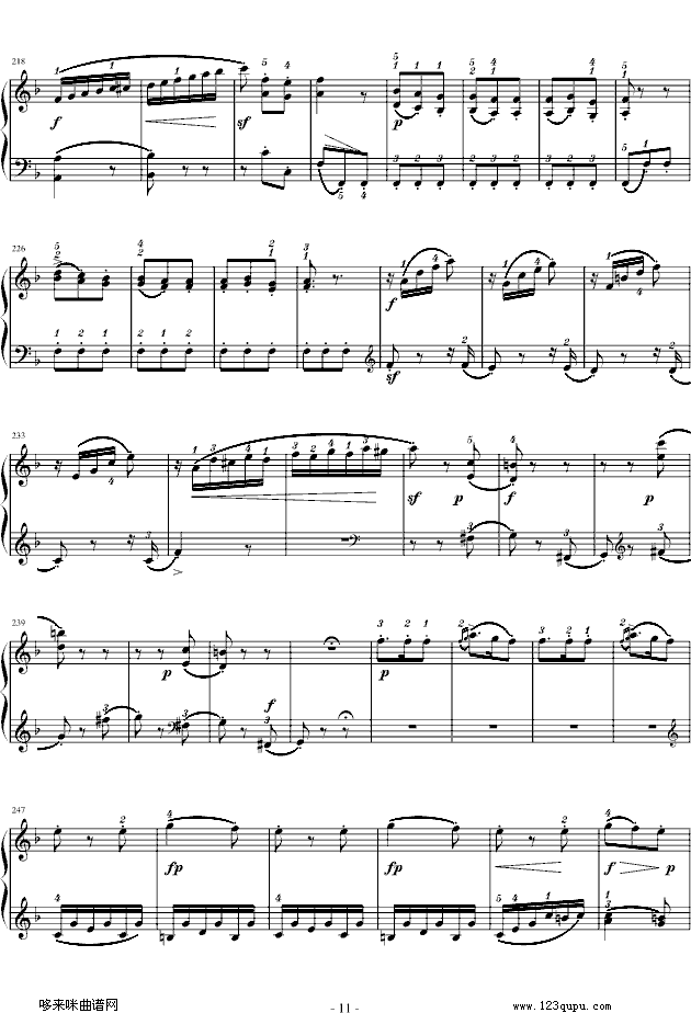 莫扎特F大调钢琴奏鸣曲 K280-莫扎特钢琴曲谱（图11）