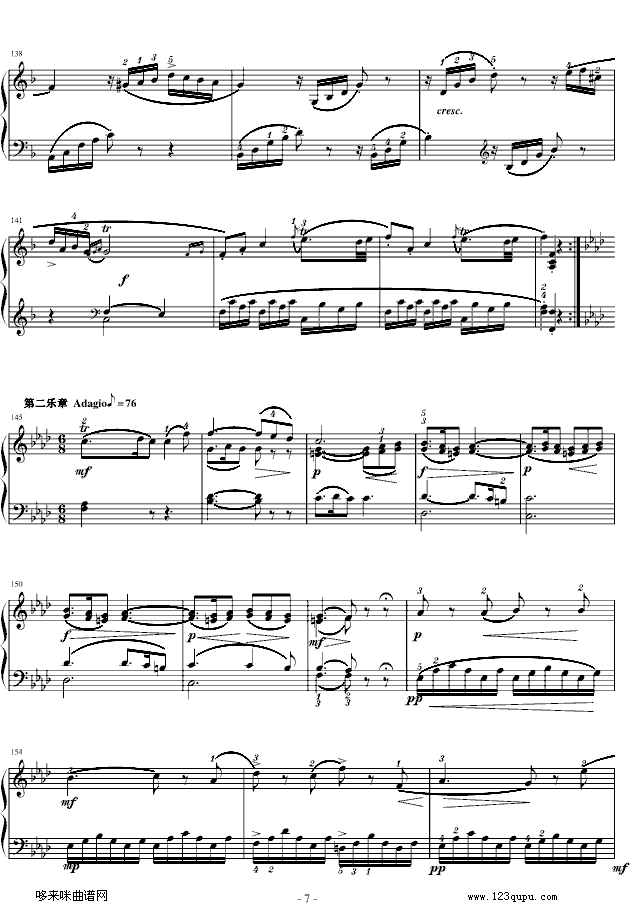 莫扎特F大调钢琴奏鸣曲 K280-莫扎特钢琴曲谱（图7）