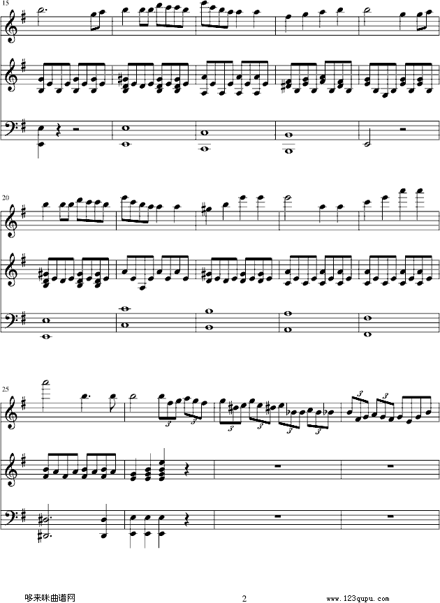 e小调小提琴协奏曲-门德尔松钢琴曲谱（图2）