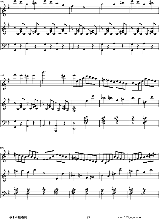 e小调小提琴协奏曲-门德尔松钢琴曲谱（图37）