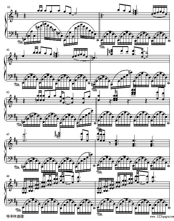 白纱之夜-克莱德曼钢琴曲谱（图4）
