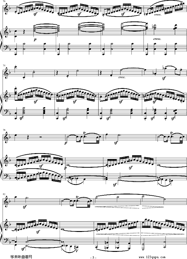春天奏鸣曲-贝多芬钢琴曲谱（图5）