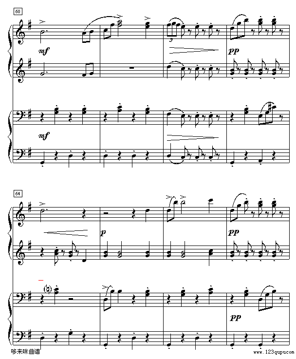 拉德斯基进行曲-约翰·斯特劳斯钢琴曲谱（图8）
