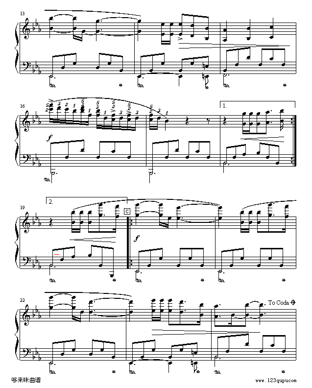 杜兰的微笑-克莱德曼钢琴曲谱（图2）