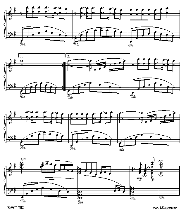 花心-克莱德曼钢琴曲谱（图4）