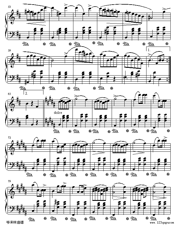 Waltes_69_2-肖邦钢琴曲谱（图3）