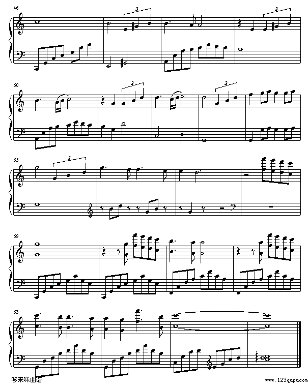 罗曼史-克莱德曼钢琴曲谱（图4）