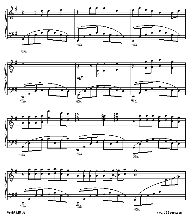 花心-克莱德曼钢琴曲谱（图2）