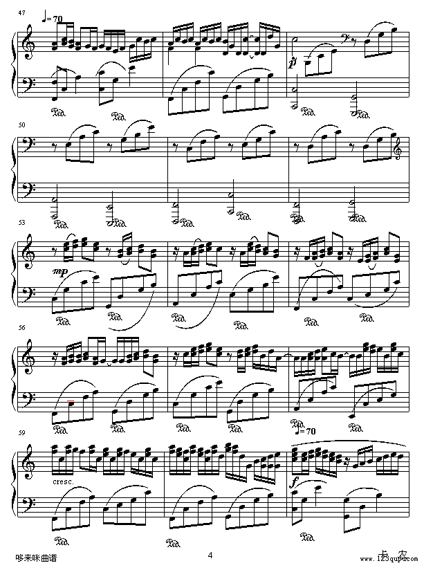 Canon Mix Vision-帕赫贝尔-Pachelbel钢琴曲谱（图4）