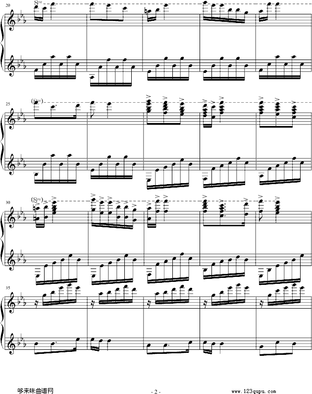 桑塔露其亚-世界名曲钢琴曲谱（图2）