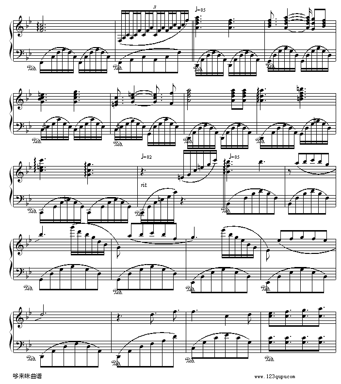 记忆-克莱德曼钢琴曲谱（图3）