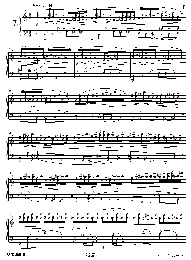 OP10No7-肖邦钢琴曲谱（图1）