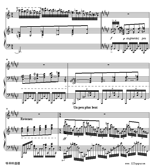 水妖(Gaspard de la Nuit- 1. Ondine.Lent)-拉威尔-Ravel钢琴曲谱（图10）