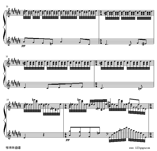 水妖(Gaspard de la Nuit- 1. Ondine.Lent)-拉威尔-Ravel钢琴曲谱（图5）