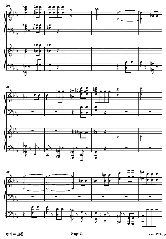 《命运》第一乐章-贝多芬钢琴曲谱（图11）