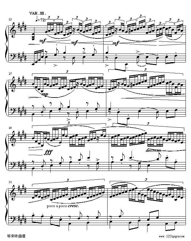 快乐的铁匠-亨德尔钢琴曲谱（图3）