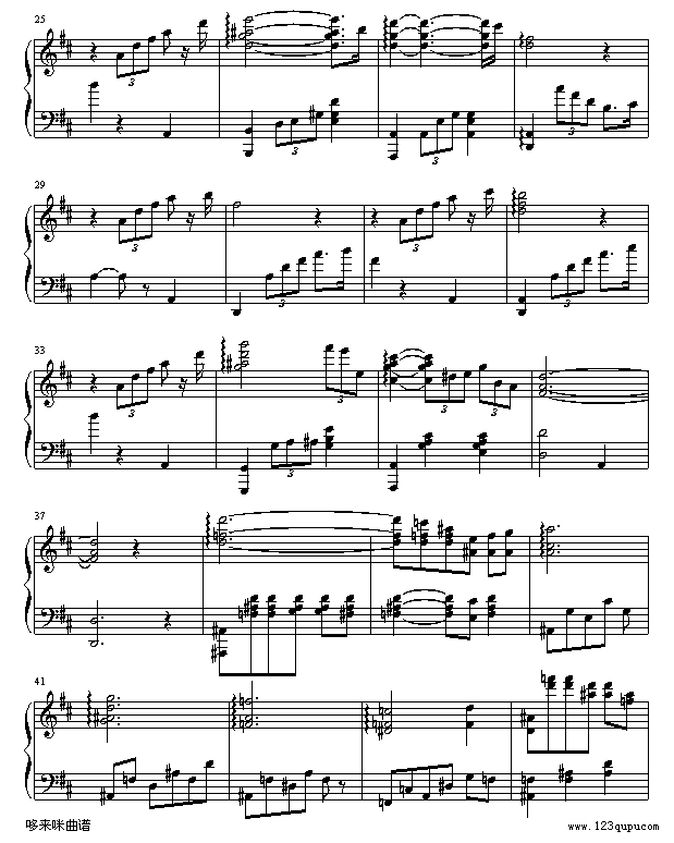 回忆-德尔·德拉钢琴曲谱（图2）