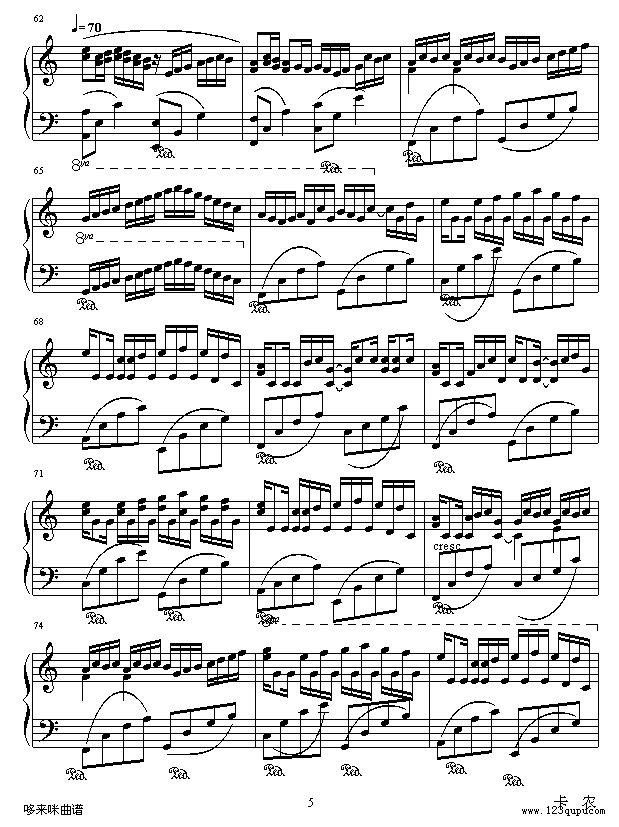 Canon Mix Vision-帕赫贝尔-Pachelbel钢琴曲谱（图5）