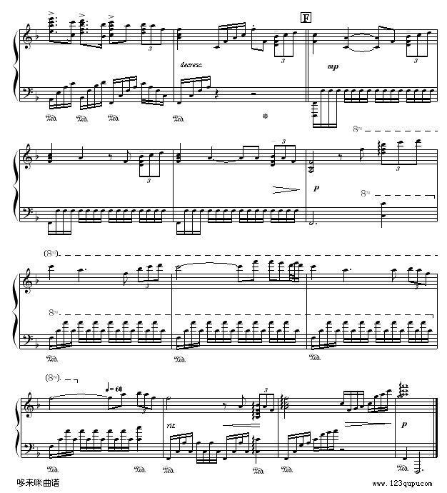 火战车-克莱德曼钢琴曲谱（图4）