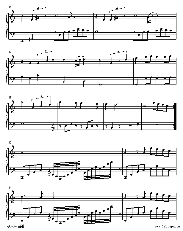 罗曼史-克莱德曼钢琴曲谱（图2）