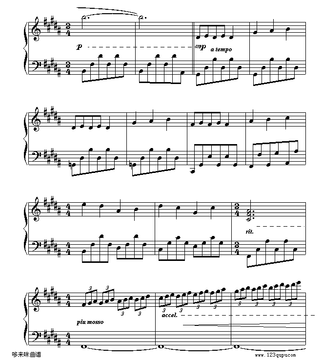 爱的旋律-克莱德曼钢琴曲谱（图3）