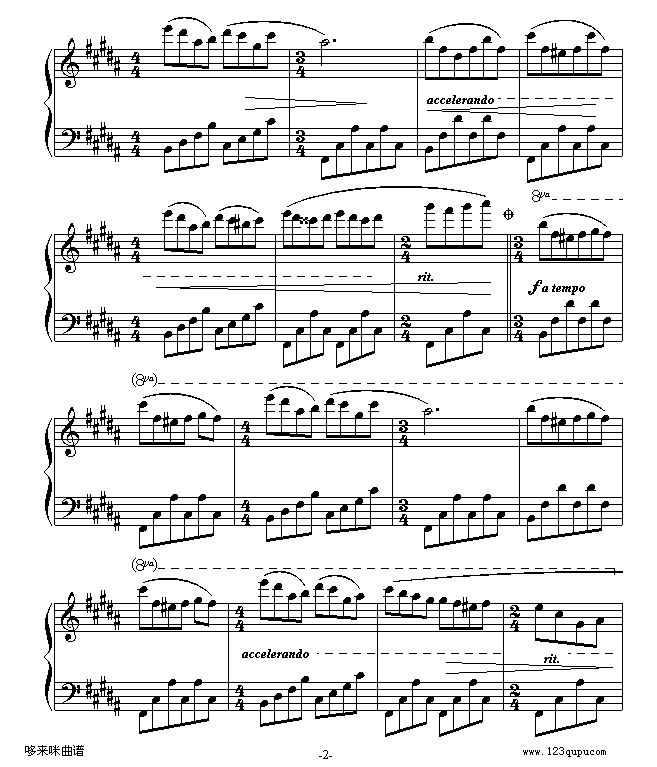 爱的旋律-克莱德曼钢琴曲谱（图2）