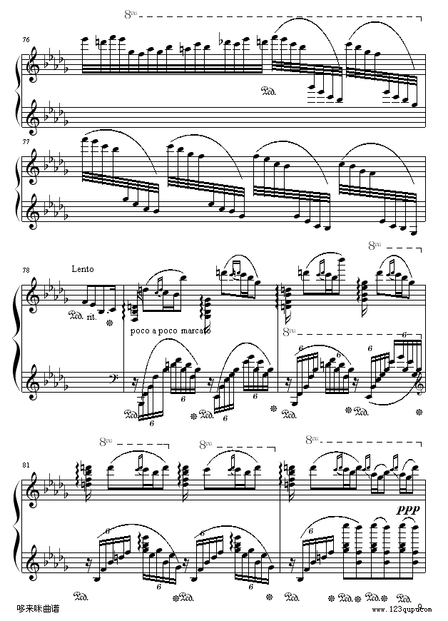 云雀-巴拉基列夫钢琴曲谱（图9）