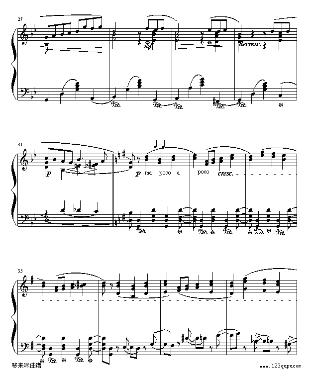 船歌-柴科夫斯基钢琴曲谱（图3）