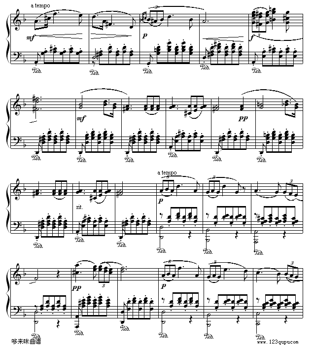 小夜曲-舒伯特钢琴曲谱（图2）
