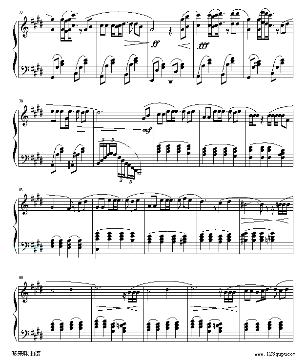 失乐园-世界名曲钢琴曲谱（图6）
