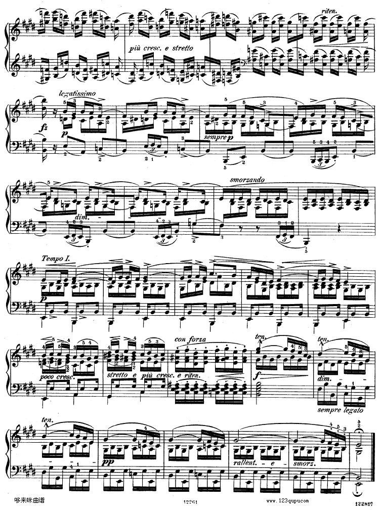 练习曲OP10No3《离别》-肖邦钢琴曲谱（图3）