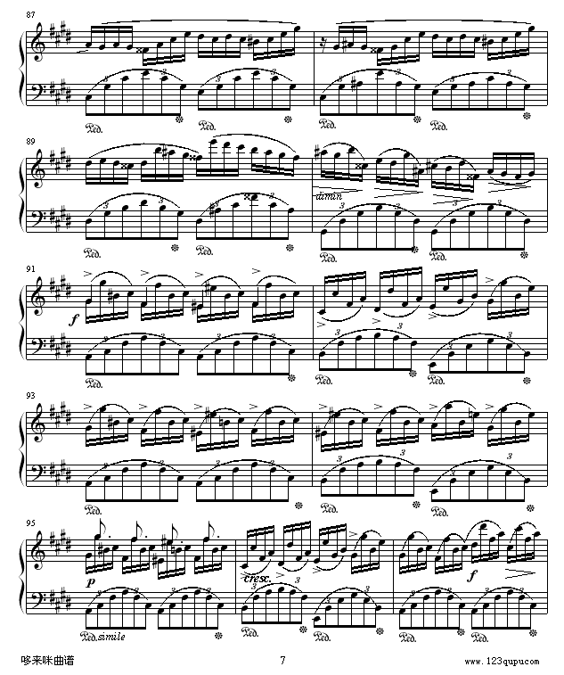 幻想即兴曲-滴漏打谱-肖邦钢琴曲谱（图7）