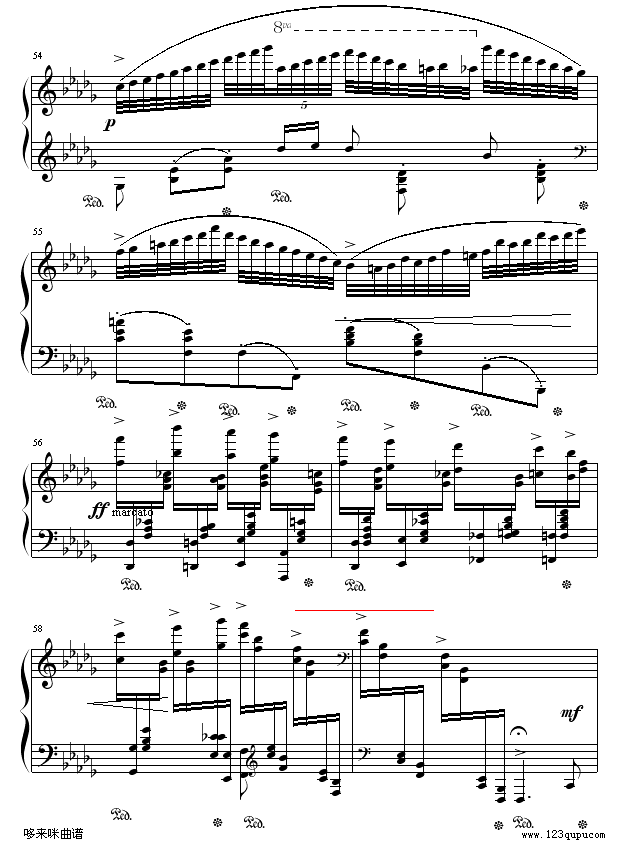 云雀-巴拉基列夫钢琴曲谱（图6）