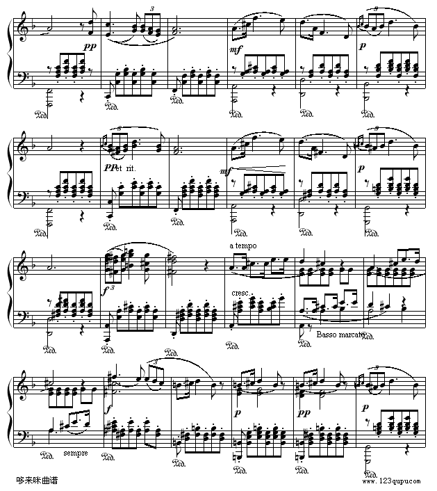 小夜曲-舒伯特钢琴曲谱（图3）